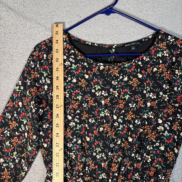 J Crew Mercantile Dress Women’s 2 Mini Floral Cottage Core Prairie Dark Floral - Picture 9 of 15
